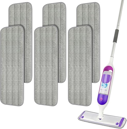 ILAVCOOL 6 Pack Reusable Mop Pads Compatible with Swiffer PowerMop Wood Floor Pads Microfiber Mop Replacement Refills Machine Washable for All Floor Surfaces - Image 2