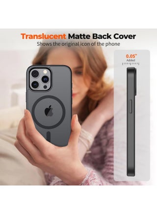 Magnetic Case for iPhone 12 Pro Max [Shockproof & Slim] Matte Hard Back Cover with high-Grade Protection | Black - view 5