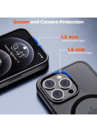 Magnetic Case for iPhone 12 Pro Max [Shockproof & Slim] Matte Hard Back Cover with high-Grade Protection | Black - view 3