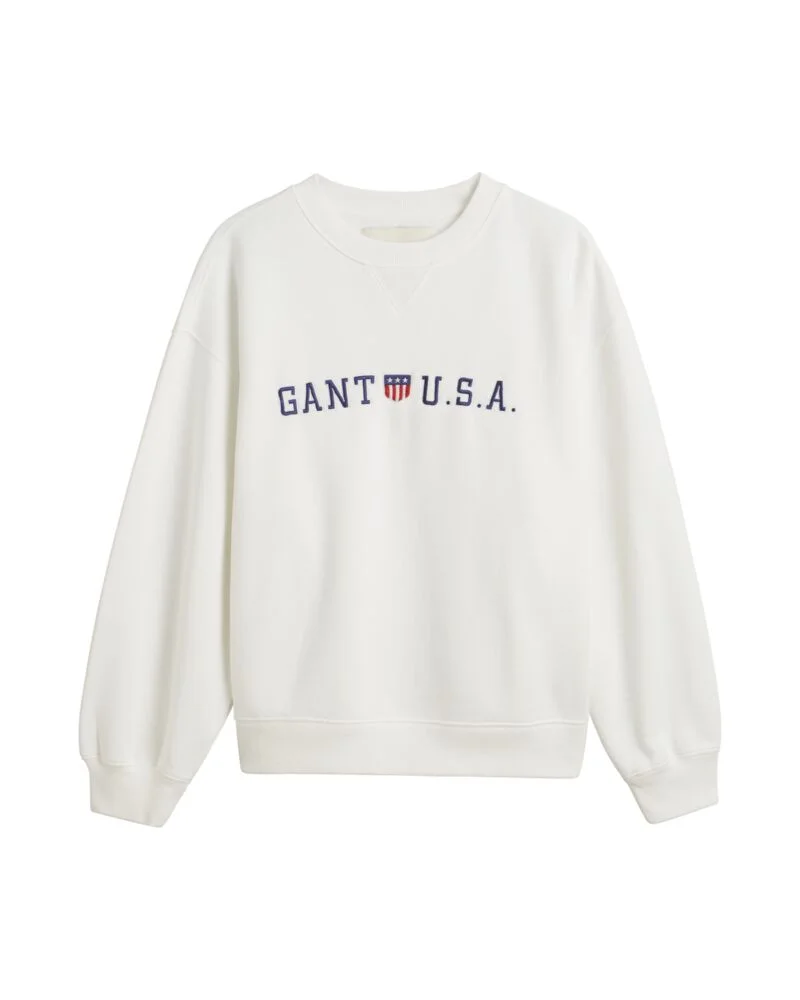 GANT Shield Usa Graphic Crew Neck Sweatshirt