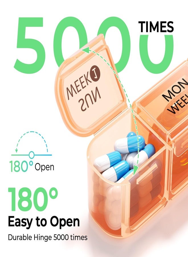 Daviky Monthly Pill Organizer 28 Day, 4 Week Pill Box with Removable Weekly Trays, Large BPA-Free Pill Organizer for Vitamins, Supplements and Medication, Travel Pill Case with Storage Box, White - Image 5