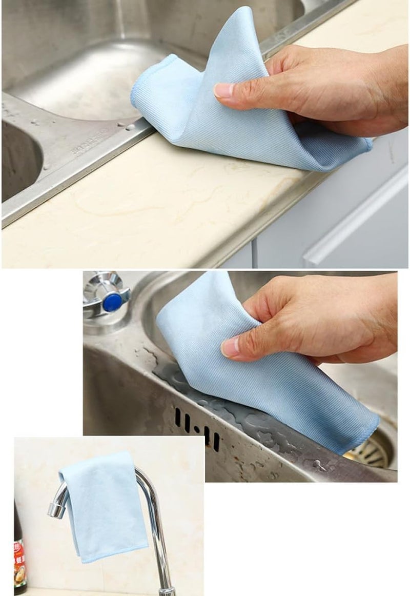 Unomor Microfiber Cloths 4pcs 30x30cm Ultra Fine Fiber Car Wash Rags Lint-Free Glass Cleaning Cloths for Home Kitchen and Vehicle Detailing Random Color - Image 5