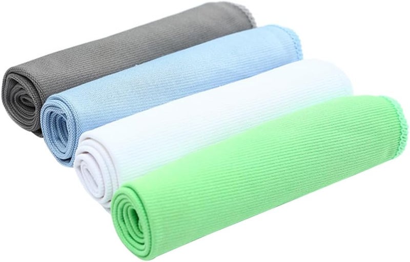 Unomor Microfiber Cloths 4pcs 30x30cm Ultra Fine Fiber Car Wash Rags Lint-Free Glass Cleaning Cloths for Home Kitchen and Vehicle Detailing Random Color - Image 1