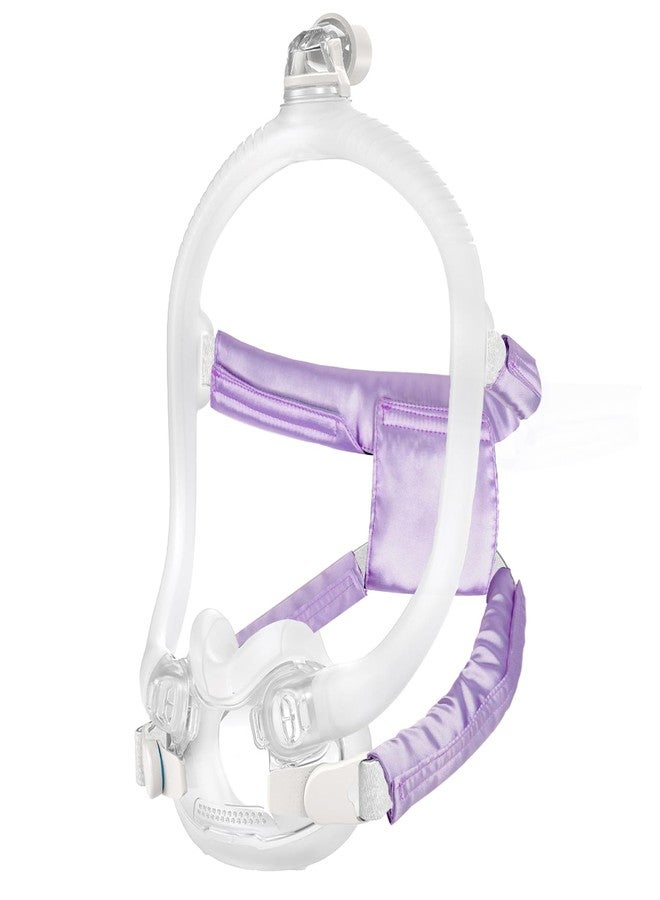 JDVBDNK أغطية ساتان لأحزمة قناع جهاز التنفس CPAP، أغطية مريحة لأحزمة جهاز التنفس CPAP، وسائد حريرية لقناع جهاز التنفس CPAP تناسب غطاء الرأس F30i، واقي شعر مضاد للتجاعيد لجهاز التنفس CPAP لتقليل العلامات الحمراء (بنفسجي فاتح) - Image 1