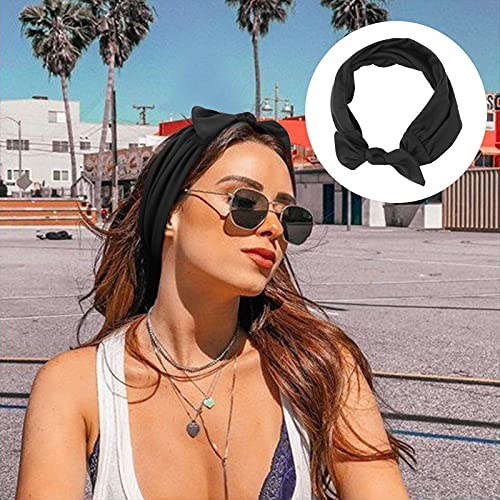 DRESHOW 6 PCS Adjustable Headbands for Women Knotted Headbands Elastic Non-Slip Fashion Hair Bands for Workout Sports Running Yoga - Image 2