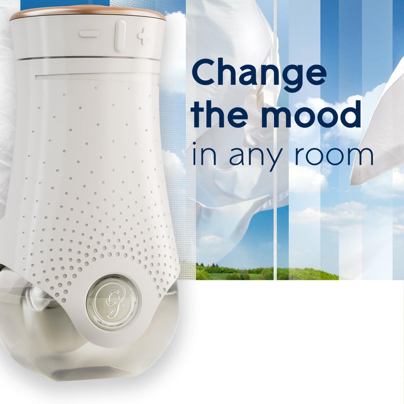 Glade Glade PlugIns Refills Air Freshener Starter Kit, Scented and Essential Oils for Home and Bathroom, Clean Linen, 3.35 Fl Oz, 1 Warmer + 5 Refills  - Image 2