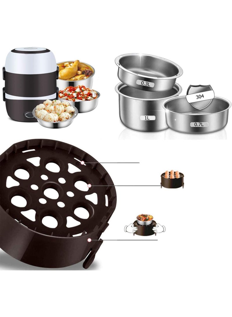 Electric Lunch Box 2L – 250W Portable Heated Food Warmer, Fast Heating Bento Lunchbox For Car, Office, Travel & Home | Stainless Steel, 220V, Spill-Proof, Ideal For Adults & Kids, Electric Lunch Box, Heated Lunchbox, Portable Food Warmer, Bento Box 220V, Stainless Steel Food Container, Electric Lunch Box For Car, Travel Lunch Warmer, Office Food Heater, Fast Heating Lunch Box, Mini Rice Cooker - Image 3