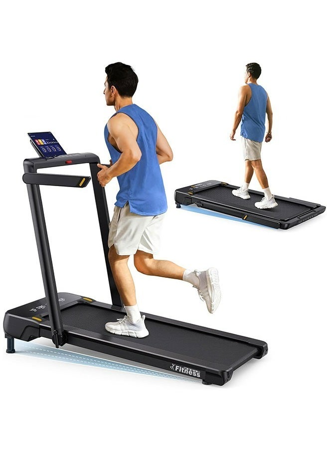 Fitness World - Treadmill 3 HP , 120 kg Weight Capacity, Hydraulic, Apple Folding, 3 Levels Automatic Incline, with Remote Control - Image 1