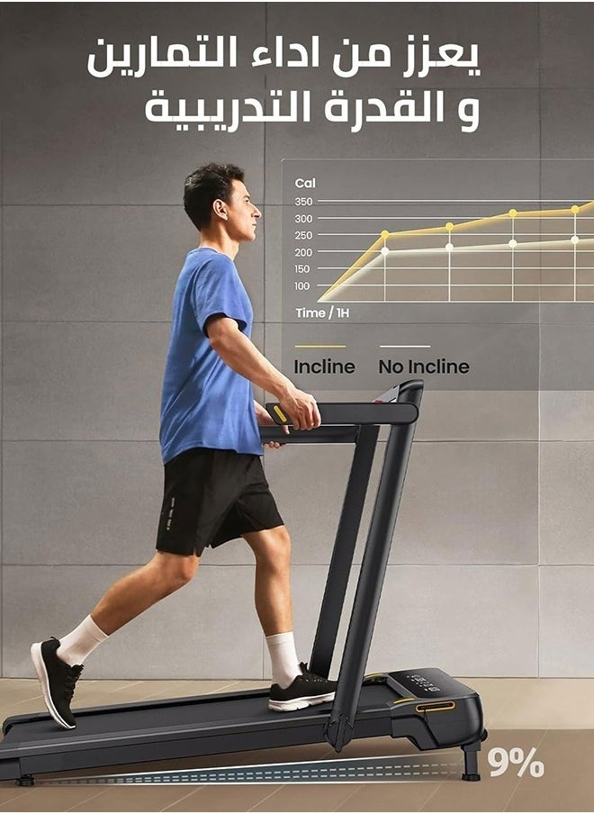 فيتنس ورلد - جهاز سير الجري بقوة 3 حصان يتحمل وزن 120 كيلو يعمل بالهدرليكق ابل للطي 3 مستويات انحدار تلقائي مع جهاز تحكم عن بعد - Image 1