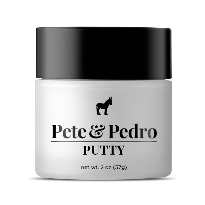 Pete & Pedro HAIR PUTTY - Strong Hold, Matte Finish, Low Shine Hair Clay for Men, Ideal for Hairstyling & Grooming Medium, Messy, & Shorter Hairstyles | Water soluble, As Seen on Shark Tank, 2 oz. - Image 1