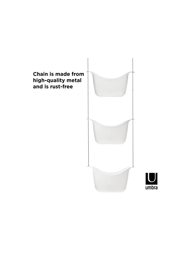 Raxoom Bask, White Hanging Shower Caddy, Bathroom Storage And Organizer For Shampoo, Conditioner, Bath Supplies And Accessories, 11-1/4" X 5-1/4" X 36-1/2" H - Image 4