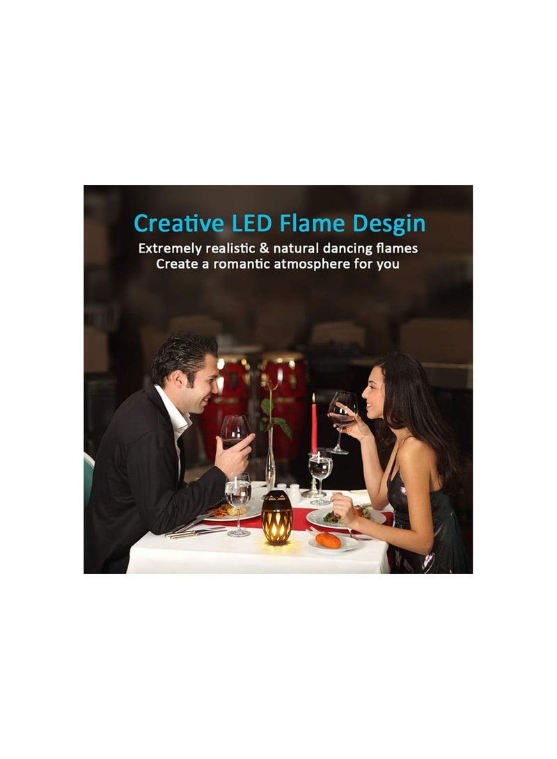 GGOOT Led Flame Lamp&Speakers, Torch Atmosphere Bluetooth Speakers, Outdoor Stereo Speaker with HD Audio&Enhanced Bass, LED Flickers Lights BT4.2 for iPhone/iPad/Android - Image 2