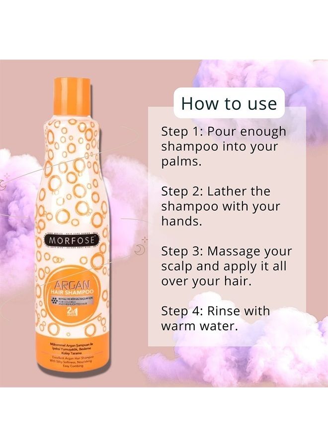 MORFOSE Argan Shampoo for Damaged and Brittle Hair - Infused with Argan Oil for Silky Softness, Deep Moisturizing, Easy Combing, and Restored Shine - Gentle Formula with Natural Ingredients for Revita - Image 5