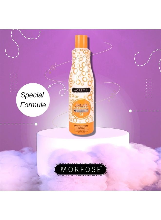 MORFOSE Argan Shampoo for Damaged and Brittle Hair - Infused with Argan Oil for Silky Softness, Deep Moisturizing, Easy Combing, and Restored Shine - Gentle Formula with Natural Ingredients for Revita - Image 2