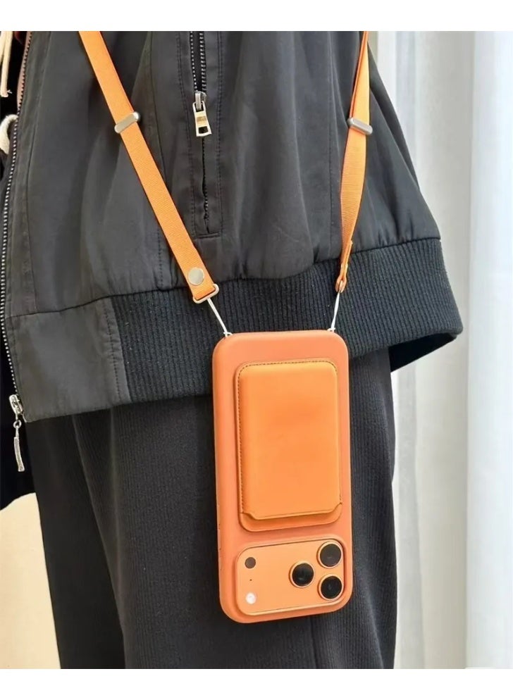 MOCOM Newest Design 1:1 Crossbody Strap for iPhone 17/17 Pro Max – Premium Cosmic Orange Adjustable Phone Lanyard, Anti-Drop Universal Cellphone Shoulder Strap, Hands-Free Wearable Phone Holder for Travel, Work, Outdoor Activities, Secure & Stylish Fashion Accessory - Image 2