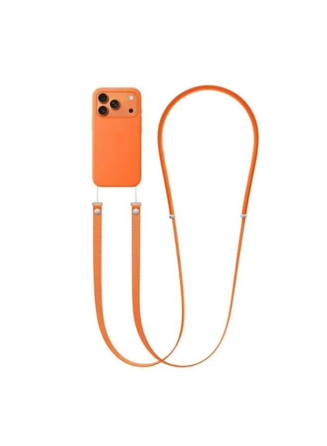 MOCOM Newest Design 1:1 Crossbody Strap for iPhone 17/17 Pro Max – Premium Cosmic Orange Adjustable Phone Lanyard, Anti-Drop Universal Cellphone Shoulder Strap, Hands-Free Wearable Phone Holder for Travel, Work, Outdoor Activities, Secure & Stylish Fashion Accessory - Image 3
