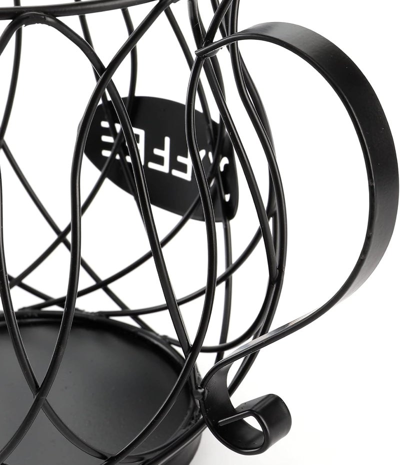 ZEAYEA Coffee Pod Holder, Coffee Capsule Basket for Counter Table Bar, Metal Espresso Pod Keeper Storage for Home Cafe Hotel, Black - Image 5
