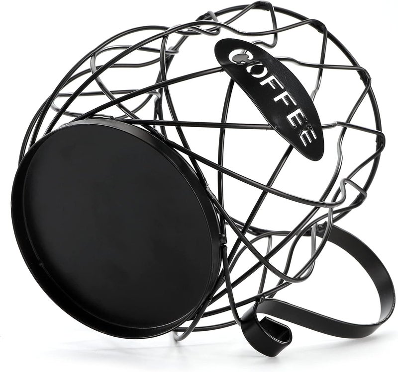 ZEAYEA Coffee Pod Holder, Coffee Capsule Basket for Counter Table Bar, Metal Espresso Pod Keeper Storage for Home Cafe Hotel, Black - Image 3