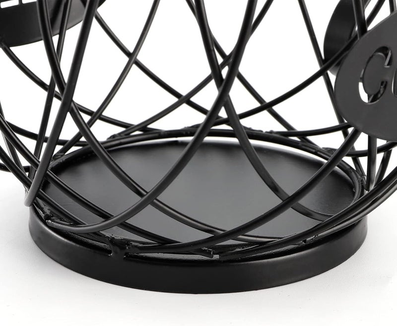 ZEAYEA Coffee Pod Holder, Coffee Capsule Basket for Counter Table Bar, Metal Espresso Pod Keeper Storage for Home Cafe Hotel, Black - Image 4