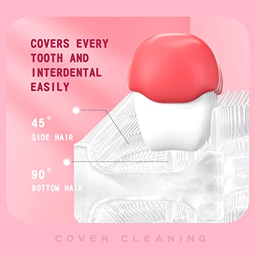DYCROL Kids U Shaped Electric Toothbrush with 4 Brush Heads, Sonic Toothbrush Kids with 5 Modes, Cartoon Dinosaur 360-Degree Cleaning IPX7 Waterproof Design (6-12 Age (Pink)) - Image 5