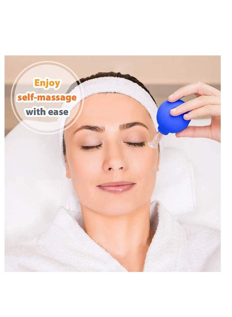 Excefore 4 PCS Glass Facial Cupping Set | Silicone Vacuum Suction | Cupping Massage Therapy | A Kit For Anti Cellulite, Anti Wrinkle and Instantly Ageless Skin | For Eyes, Face and Body - Image 3