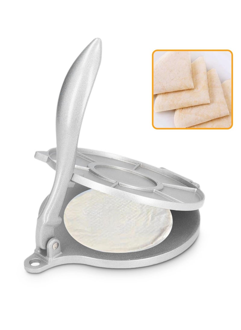 SYOSI Hand Pressed Pie Press Tortilla Press - 7.7 Inch Rust Proof Food Grade Safety Material Use safely Heavy Duty Quesadilla Maker for Flour Tortilla Tawa Or Dosa  - Image 1