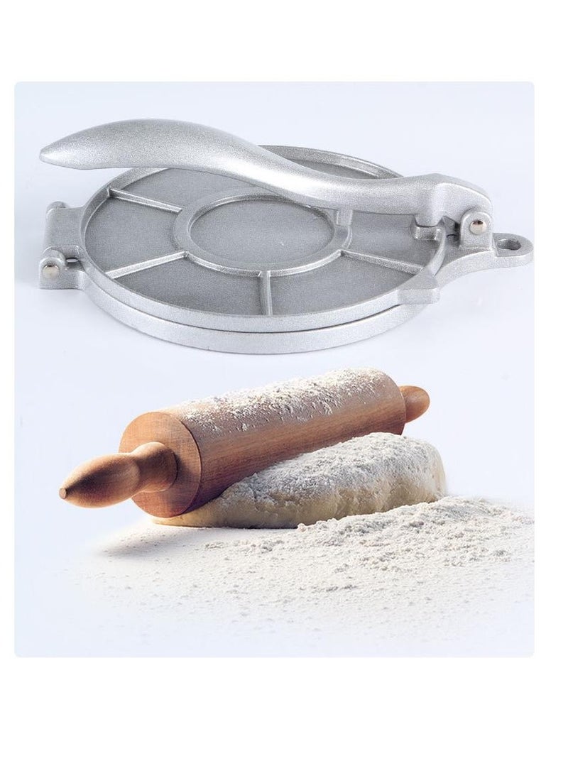 SYOSI Hand Pressed Pie Press Tortilla Press - 7.7 Inch Rust Proof Food Grade Safety Material Use safely Heavy Duty Quesadilla Maker for Flour Tortilla Tawa Or Dosa  - Image 2