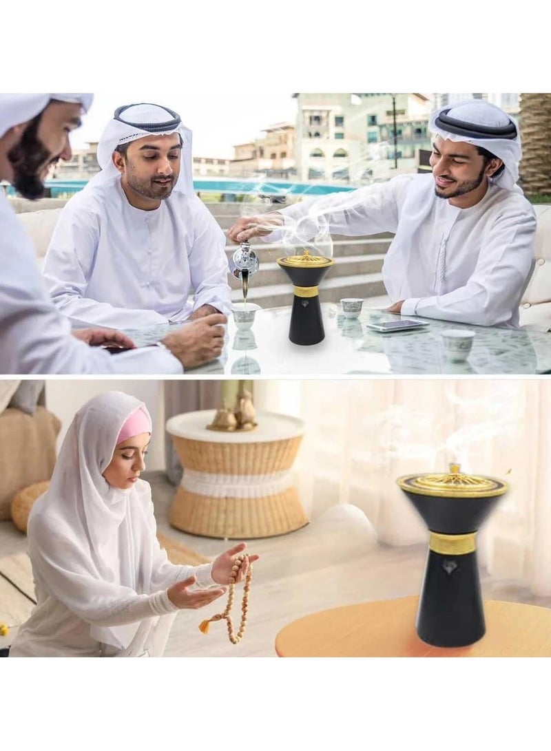 ريبنيو مبخرة بخور كهربائية وحامل عود كهربائي للمنزل - أسود - Image 5