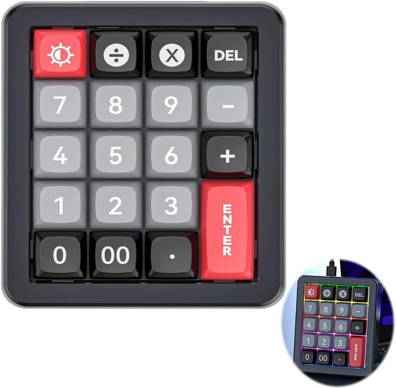 Game Keyboard with RGB Lighting, Hot Swappable Switches and Numpad - Great for Gaming and Programming, Type-C Connection, Black - Image 1