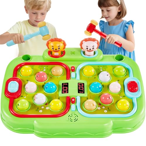 YOHOOLYO Whack A Mole Game for Toddlers Interactive Pounding Toy for 3 Year Old Boys and Girls Educational Whack Mole Game for Kids with Sound and Light Gifts for Ages 3 2 Hammers 5 Modes - Image 1