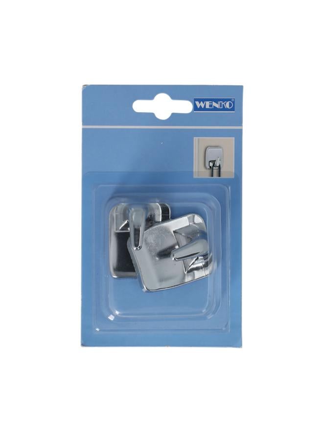 Wenko 2-Piece High Quality Self Adhesive Bathroom Hook Chrome 4407030100  - Image 1