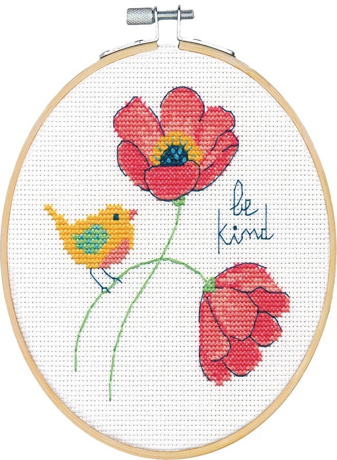 Dimensions Counted Cross Stitch Kit 6" Round-Be Kind (14 Count) -72-75979 - Image 3