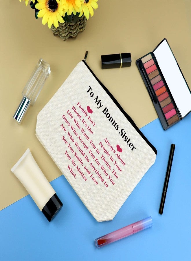 حقيبة مكياج هدية إضافية للأخوات غير البيولوجيات، هدية لأخت الزوجة، هدايا عيد الميلاد، عيد الأم، أعياد الميلاد، هدايا للأخوات غير الشقيقات، حقيبة مستحضرات تجميل، حقيبة مكياج للسفر - Image 3