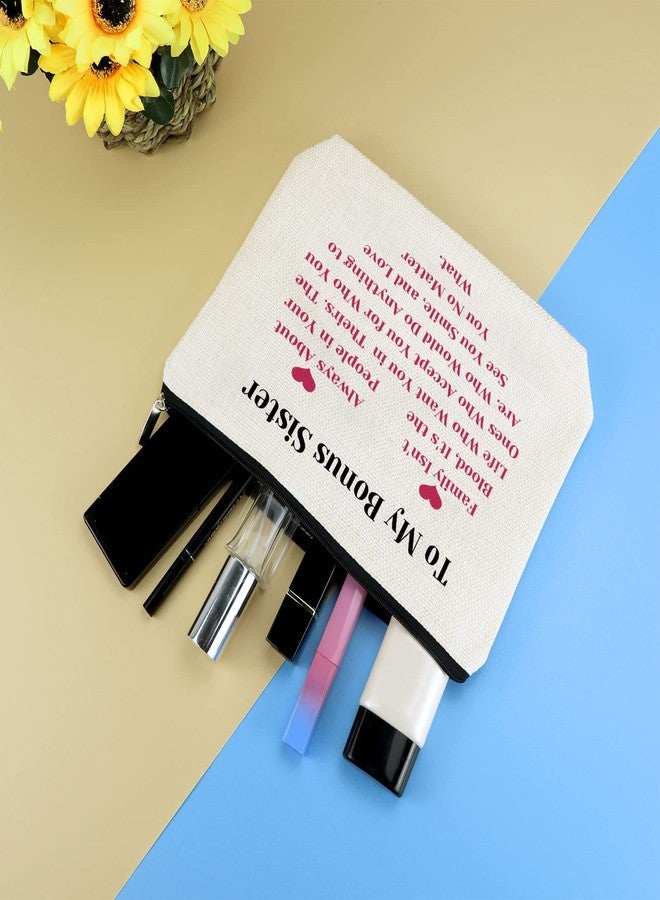 حقيبة مكياج هدية إضافية للأخوات غير البيولوجيات، هدية لأخت الزوجة، هدايا عيد الميلاد، عيد الأم، أعياد الميلاد، هدايا للأخوات غير الشقيقات، حقيبة مستحضرات تجميل، حقيبة مكياج للسفر - Image 4