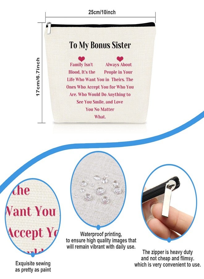 حقيبة مكياج هدية إضافية للأخوات غير البيولوجيات، هدية لأخت الزوجة، هدايا عيد الميلاد، عيد الأم، أعياد الميلاد، هدايا للأخوات غير الشقيقات، حقيبة مستحضرات تجميل، حقيبة مكياج للسفر - Image 2