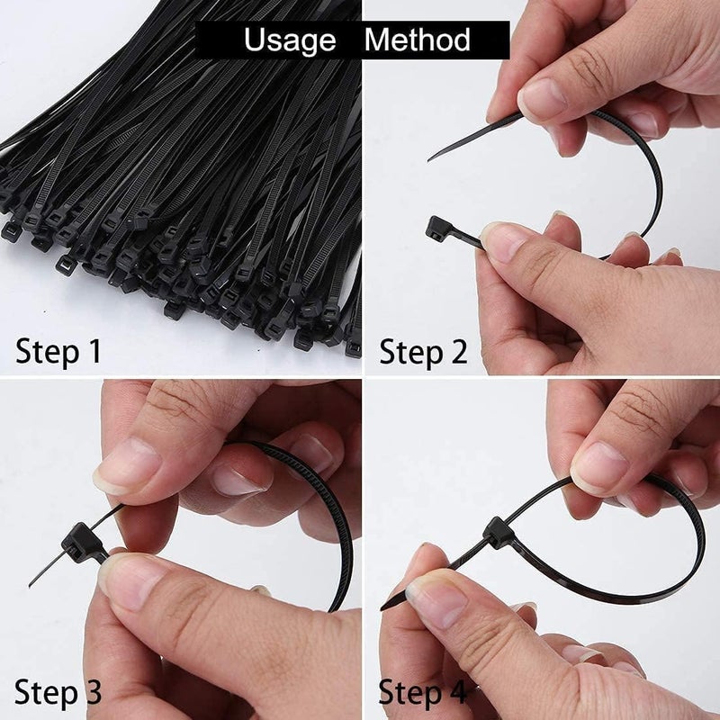 Nylon Cable Ties 2.5x150mm 100pcs Black Fireproof - Image 1