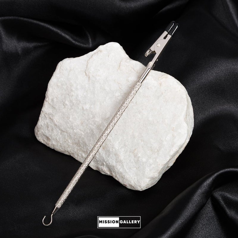 Mission Gallery Bracelet Helper Tool with Hook - Fastener Helper Tool for Bracelet, Necklace, Jewelry, Watch - Clip, Clasp Helper - Portable, Easy-to-Use, Made of Metal - Silver - Image 2