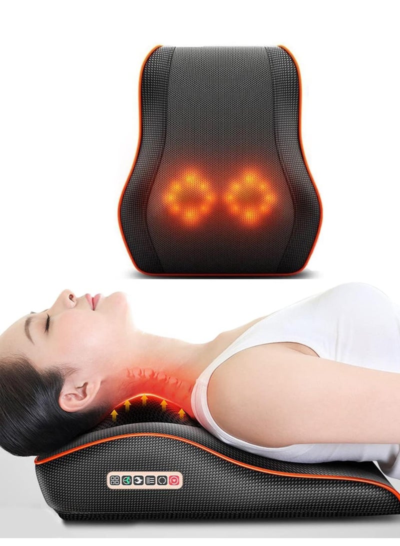 ROTAI Massager Electric Massage Pillow Vibration Cushion, 16 3D Head Deep Shiatsu Kneading for Muscle Pain, Body Shoulder Neck Leg Heated Massage Home Office Use - Image 2