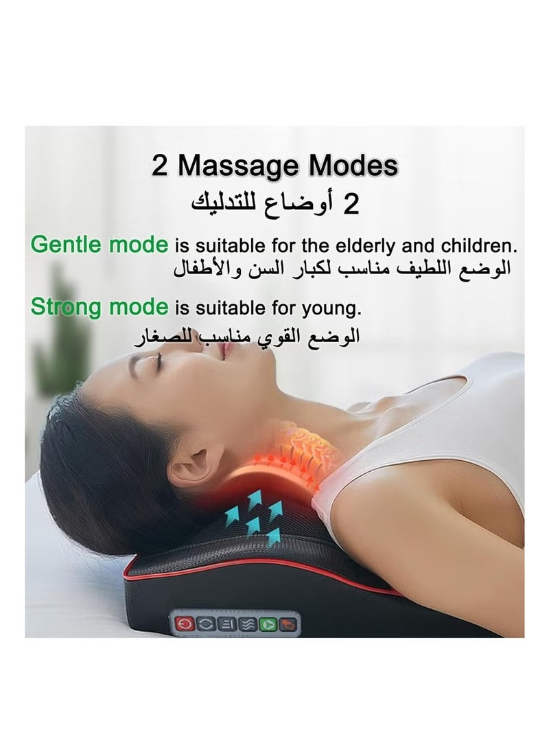 ROTAI Massager Electric Massage Pillow Vibration Cushion, 16 3D Head Deep Shiatsu Kneading for Muscle Pain, Body Shoulder Neck Leg Heated Massage Home Office Use - Image 4