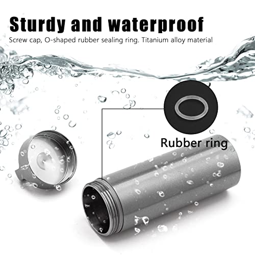 TISUR Portable Pill Cases, Metal Titanium Pill Holder Pocket Pill Box Keychain Waterproof Pill Bottle Medicine Organizer Case Container for Travel Purse Outdoor Camping - Image 4