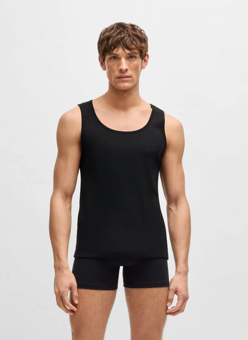 Three-pack of ribbed-cotton underwear vests