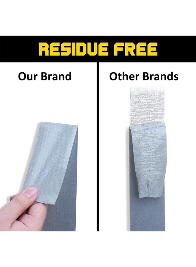 شريط لاصق فضي 40 م * 5 سم، قوي مقاوم للماء للترقيع والختم وتامين الكابلات والملصقات، شديد التحمل للاستخدام الداخلي والخارجي، لا يترك بقايا ويسهل ازالته باليد - Image 5