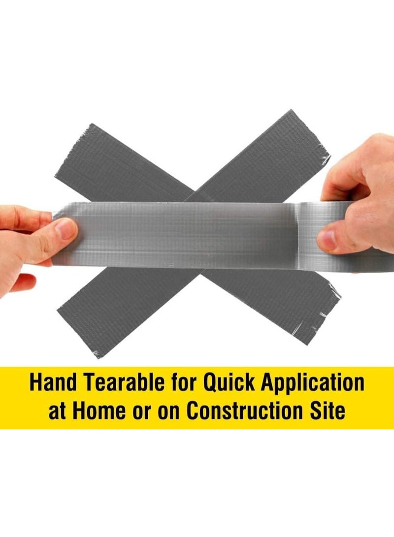 شريط لاصق فضي 40 م * 5 سم، قوي مقاوم للماء للترقيع والختم وتامين الكابلات والملصقات، شديد التحمل للاستخدام الداخلي والخارجي، لا يترك بقايا ويسهل ازالته باليد - Image 2