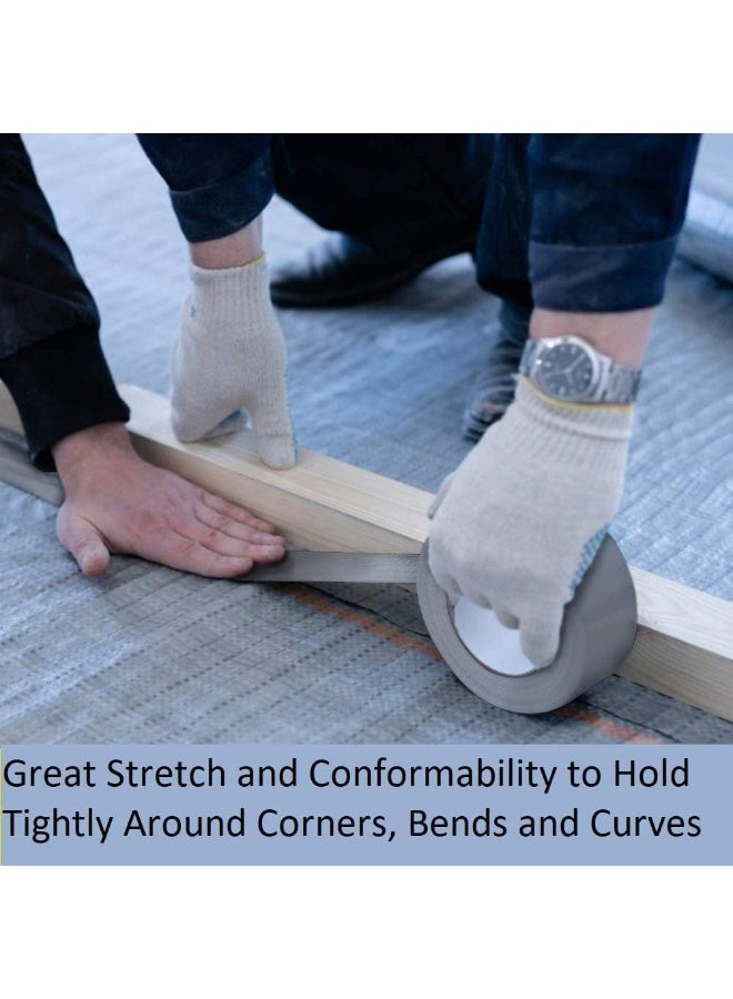 شريط لاصق فضي 40 م * 5 سم، قوي مقاوم للماء للترقيع والختم وتامين الكابلات والملصقات، شديد التحمل للاستخدام الداخلي والخارجي، لا يترك بقايا ويسهل ازالته باليد - Image 4