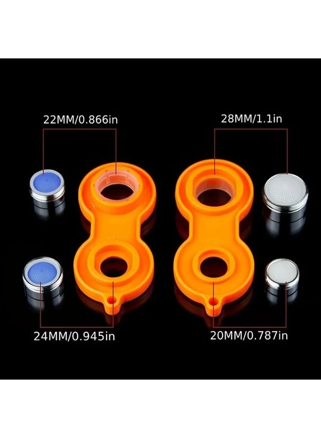 Orange Bubbler Wrench Quick Install Filter Cleaning Tool Ergonomic Grip Durable Plastic Faucet Maintenance Home Plumbing Utility - Image 4