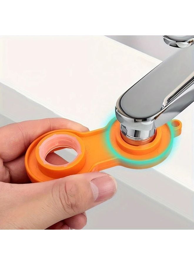 Orange Bubbler Wrench Quick Install Filter Cleaning Tool Ergonomic Grip Durable Plastic Faucet Maintenance Home Plumbing Utility - Image 3