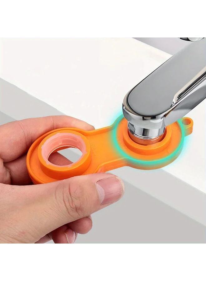 Orange Bubbler Wrench Quick Install Filter Cleaning Tool Ergonomic Grip Durable Plastic Faucet Maintenance Home Plumbing Utility - Image 1