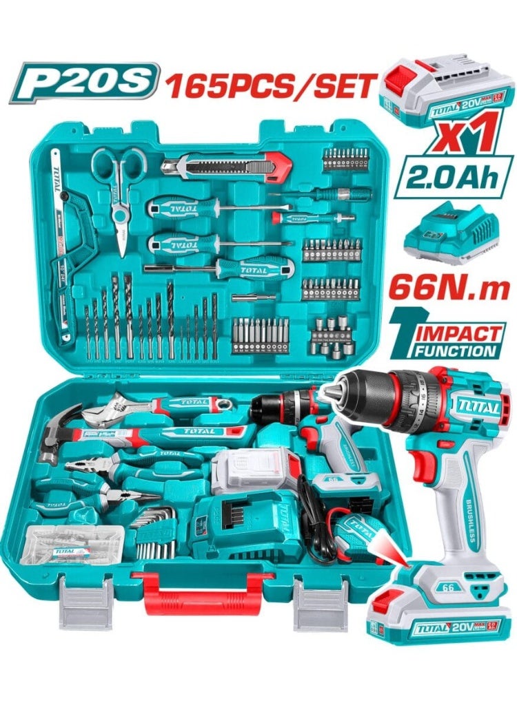 TOTAL Kit 165 Pieces 20 Volt - Image 1