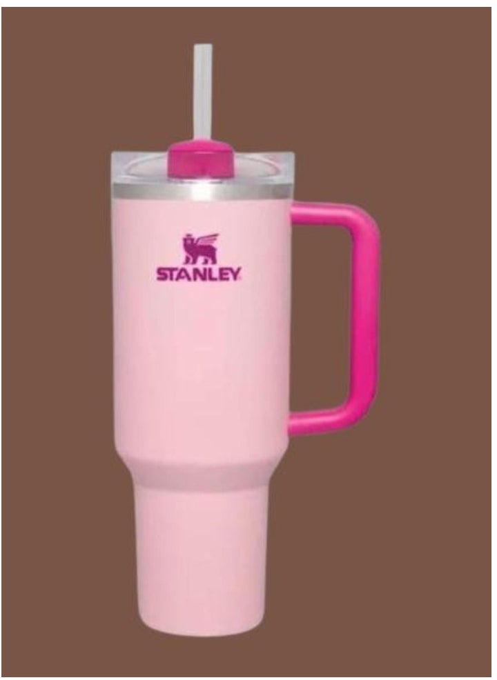 Stanley - 30oz Nectarine Quencher H2.0 FlowState Stainless Steel Vacuum Insulated Tumbler with Lid and Straw – Perfect for Water, Iced Tea, Coffee, Smoothies & More – Keeps Drinks Cold for 24 Hours and Hot for 6 Hours – Leakproof, Durable, and Travel-Friendly - Image 1