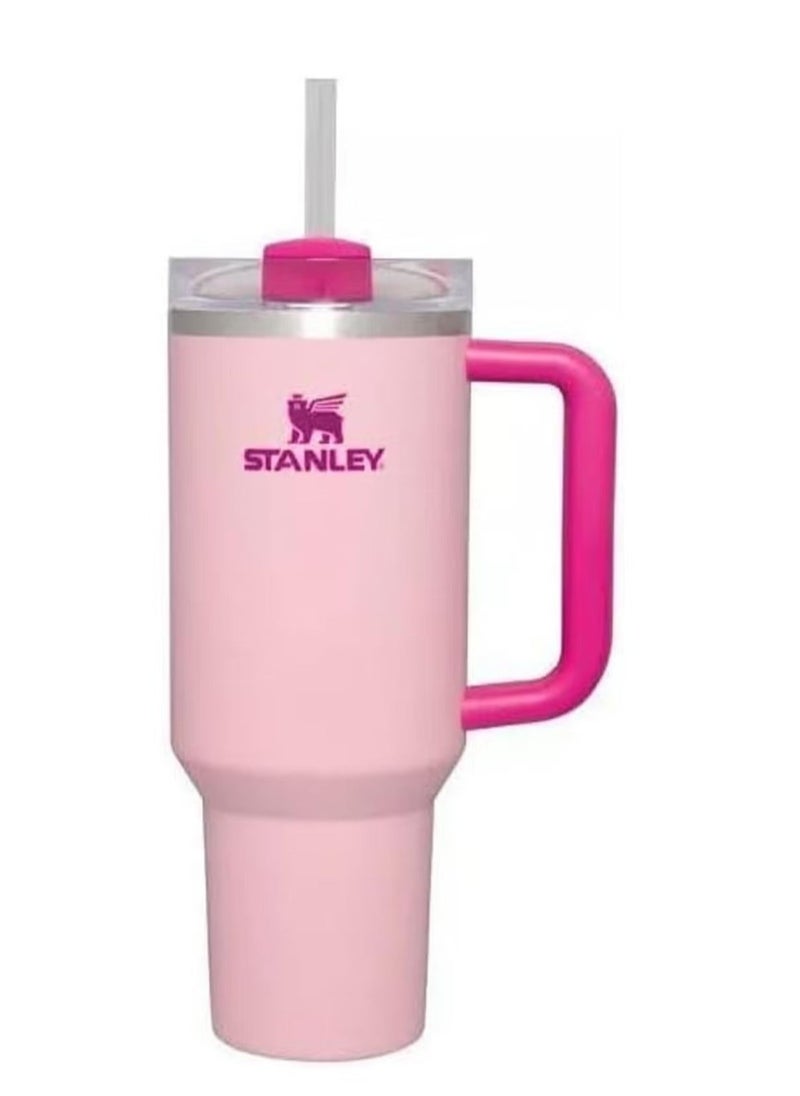 Stanley - 30oz Nectarine Quencher H2.0 FlowState Stainless Steel Vacuum Insulated Tumbler with Lid and Straw – Perfect for Water, Iced Tea, Coffee, Smoothies & More – Keeps Drinks Cold for 24 Hours and Hot for 6 Hours – Leakproof, Durable, and Travel-Friendly - Image 1